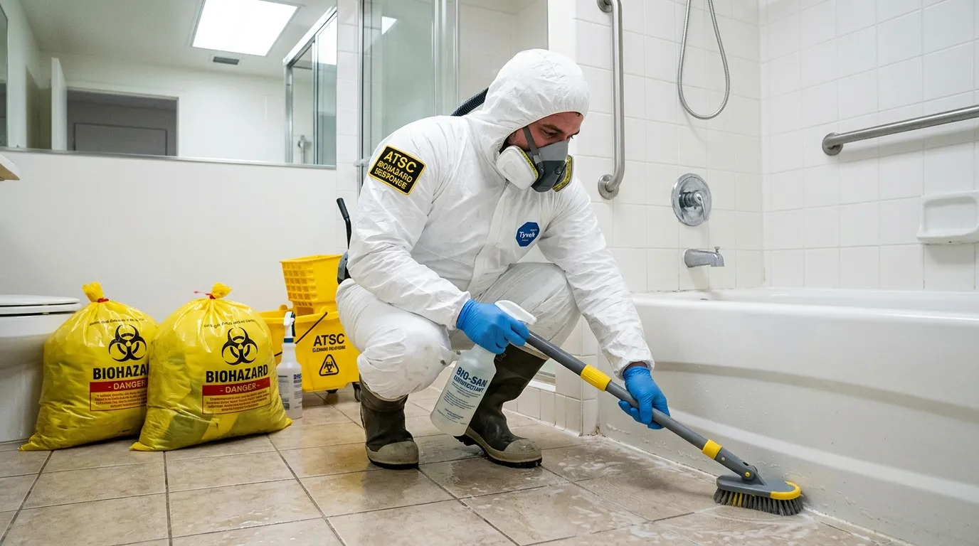 Decontamination equipment deployed for Blood Cleanup in Hillside